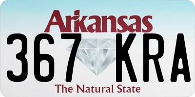 AR license plate 367KRA