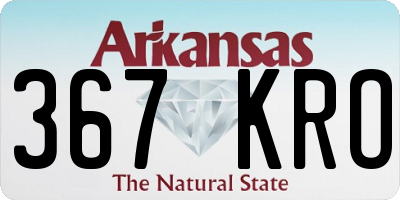 AR license plate 367KRO