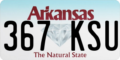 AR license plate 367KSU