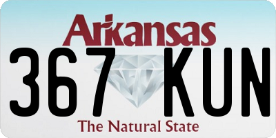 AR license plate 367KUN