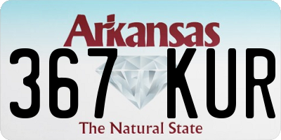 AR license plate 367KUR