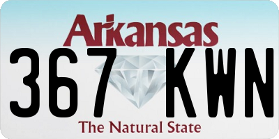 AR license plate 367KWN