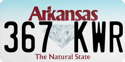 AR license plate 367KWR