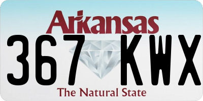 AR license plate 367KWX