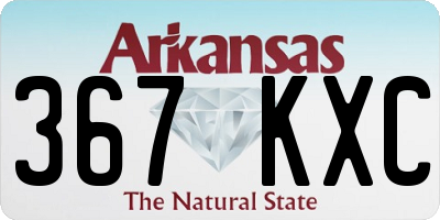 AR license plate 367KXC