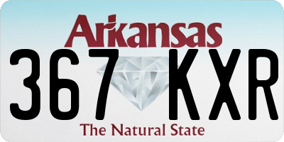 AR license plate 367KXR