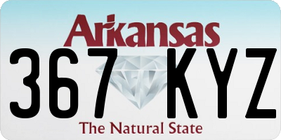 AR license plate 367KYZ
