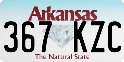 AR license plate 367KZC