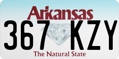 AR license plate 367KZY