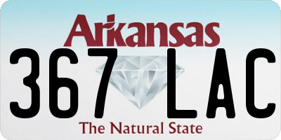 AR license plate 367LAC