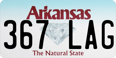 AR license plate 367LAG