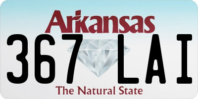 AR license plate 367LAI