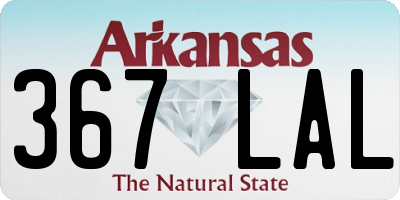 AR license plate 367LAL