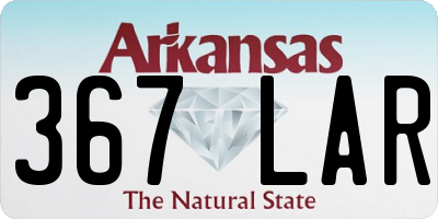 AR license plate 367LAR