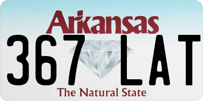 AR license plate 367LAT