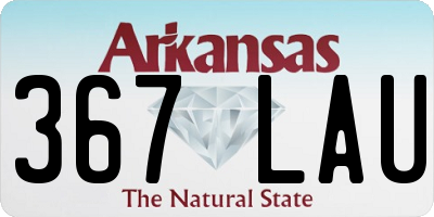 AR license plate 367LAU