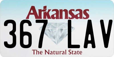 AR license plate 367LAV