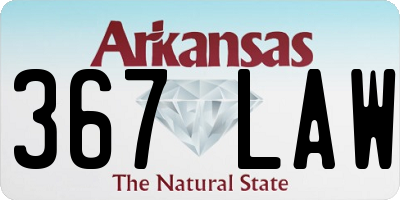 AR license plate 367LAW