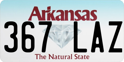 AR license plate 367LAZ