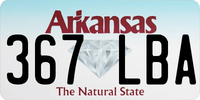 AR license plate 367LBA