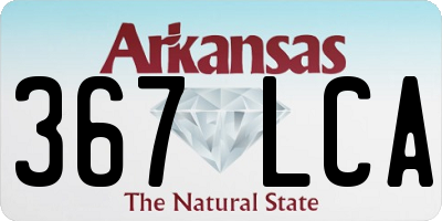 AR license plate 367LCA
