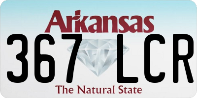 AR license plate 367LCR