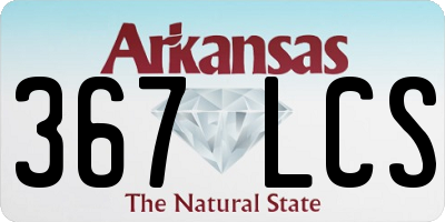 AR license plate 367LCS