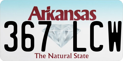 AR license plate 367LCW