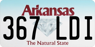 AR license plate 367LDI