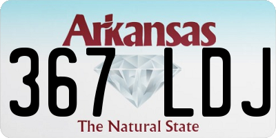 AR license plate 367LDJ
