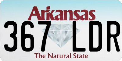 AR license plate 367LDR