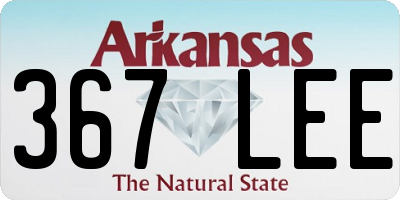 AR license plate 367LEE