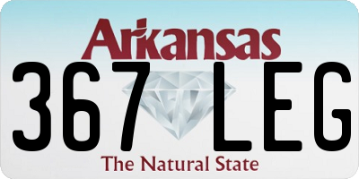 AR license plate 367LEG