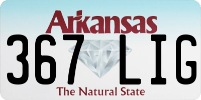 AR license plate 367LIG