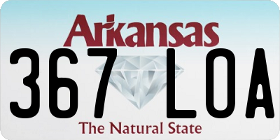 AR license plate 367LOA