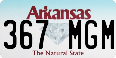 AR license plate 367MGM