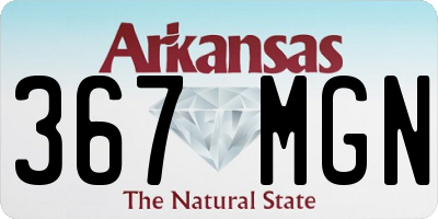 AR license plate 367MGN