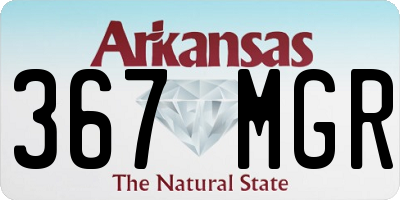 AR license plate 367MGR