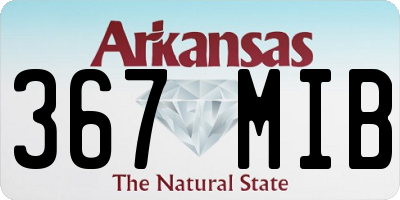 AR license plate 367MIB