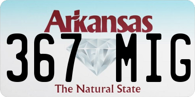 AR license plate 367MIG