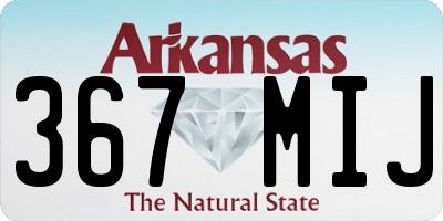 AR license plate 367MIJ
