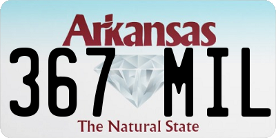 AR license plate 367MIL