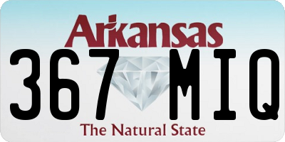 AR license plate 367MIQ