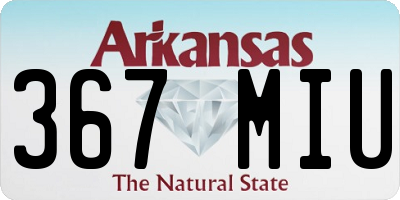 AR license plate 367MIU