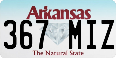 AR license plate 367MIZ