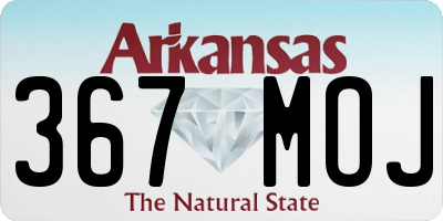 AR license plate 367MOJ