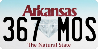 AR license plate 367MOS