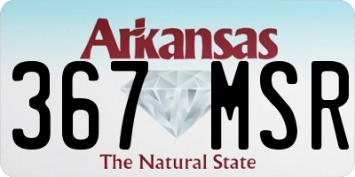AR license plate 367MSR