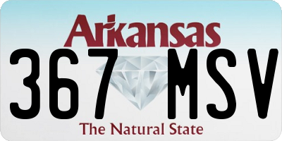 AR license plate 367MSV