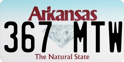 AR license plate 367MTW